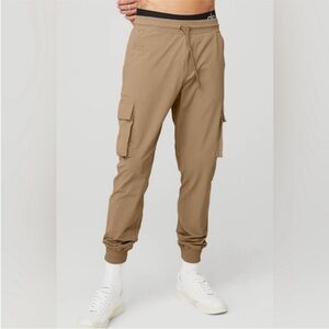 Alo Cargo Divison Field Pants Joggers Tan Size S